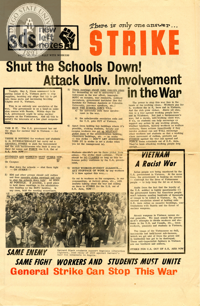 Students for a Democratic Society poster