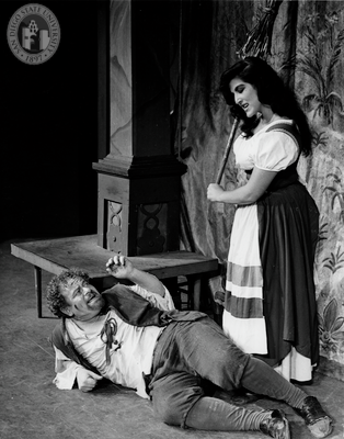 Unidentified actor and actress in The Taming of the Shrew, 1955