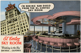 Advertising for El Cortez Sky Room, San Diego