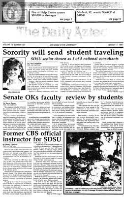The Daily Aztec: Tuesday 03/17/1987