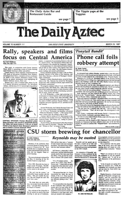 The Daily Aztec: Tuesday 03/24/1987