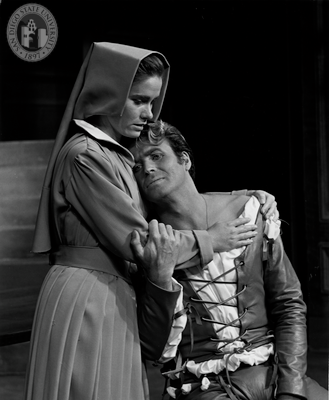 Margaret Nash and Mark Dempsey in Measure for Measure, 1964