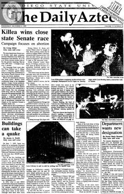 The Daily Aztec: Wednesday 12/06/1989