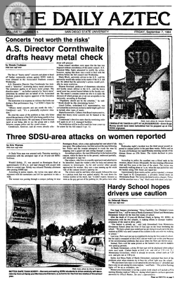 The Daily Aztec: Friday 09/07/1984