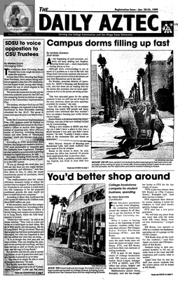 The Daily Aztec: Wednesday 01/20/1999