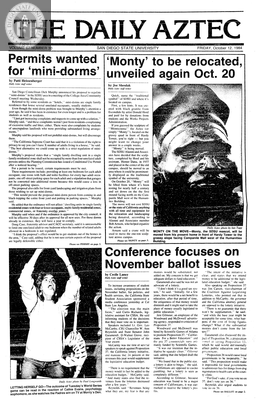 The Daily Aztec: Friday 10/12/1984