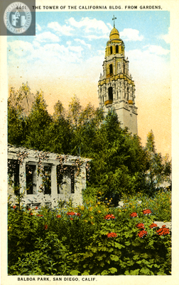 The Tower of the California Building from Gardens