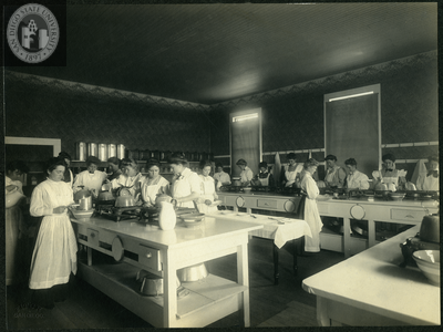 Normal School cooking class, 1907