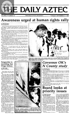 The Daily Aztec: Tuesday 09/17/1985