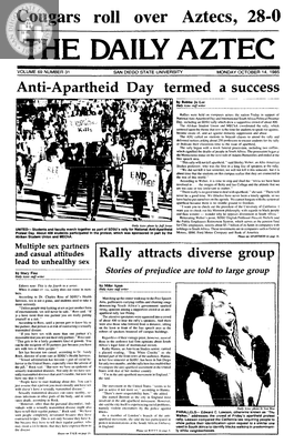 The Daily Aztec: Monday 10/14/1985