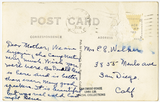 Back of Real Photo Post Card of camp meeting, 1936