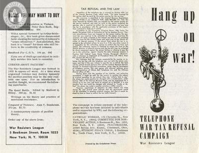 Hang up on war!, 1966