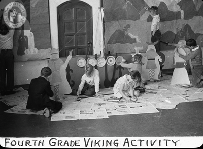 Fourth grade viking activity, 1935