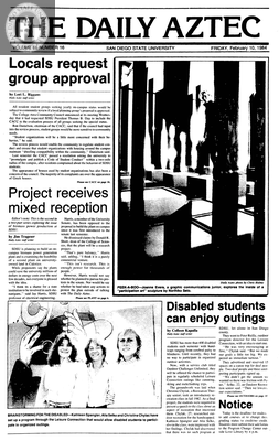 The Daily Aztec: Friday 02/10/1984