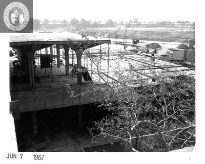 Lounge 206, Aztec Center construction site, 1967