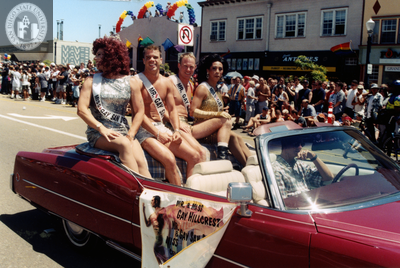 Mr. & Miss Gay San Diego & Hillcrest at Pride parade, 1999
