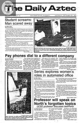 The Daily Aztec: Wednesday 09/23/1987
