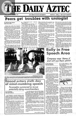 The Daily Aztec: Monday 04/01/1988