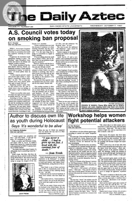 The Daily Aztec: Wednesday 10/07/1987