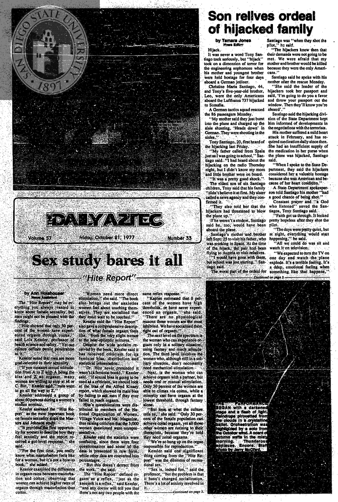 The Daily Aztec: Friday 10/21/1977