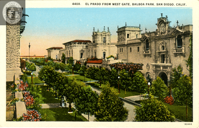 El Prado from Plaza de Panama, Balboa Park