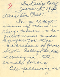 Letter from Mrs. C. D. St. Morris, 1942