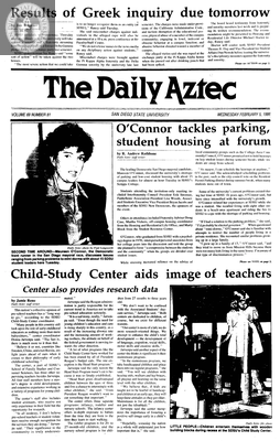 The Daily Aztec: Wednesday 02/05/1986