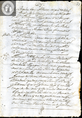 Urrutia de Vergara Papers, page 71, folder 16, volume 2, 1693