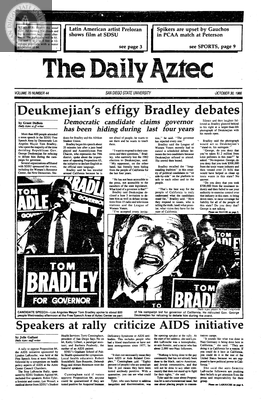 The Daily Aztec: Thursday 10/30/1986