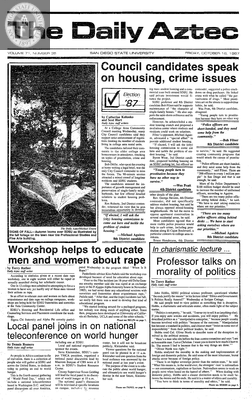 The Daily Aztec: Friday 10/16/1987