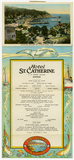 Avalon Bay and menu, Catalina Island, 1923