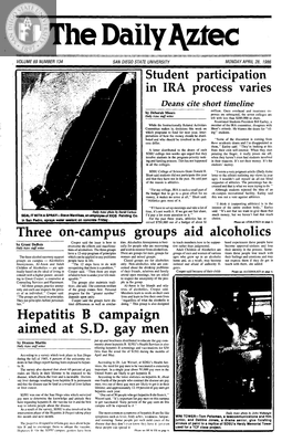 The Daily Aztec: Monday 04/28/1986