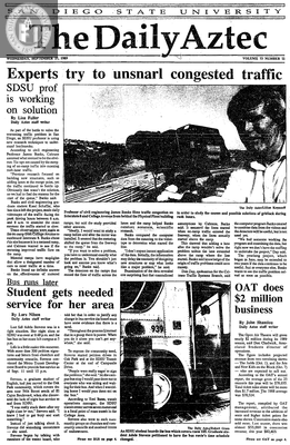The Daily Aztec: Wednesday 09/27/1989