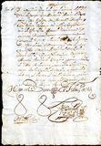 Urrutia de Vergara Papers, back of page 24, folder 12, volume 2, 1691, 1691