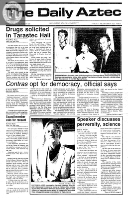 The Daily Aztec: Friday 11/20/1987