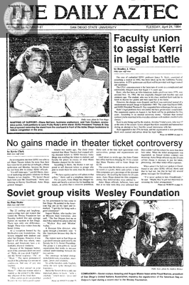 The Daily Aztec: Tuesday 04/24/1984