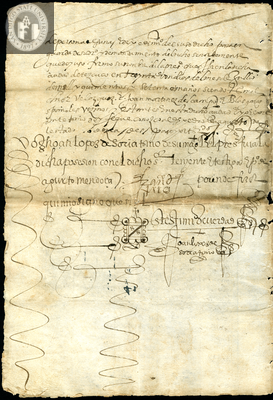 Urrutia de Vergara Papers, back of page 87, folder 8, volume 1, 1570