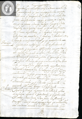 Urrutia de Vergara Papers, page 52, folder 15, volume 2, 1704
