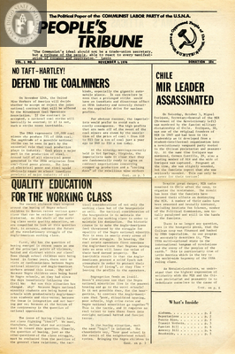 People's Tribune: 11/01/1974