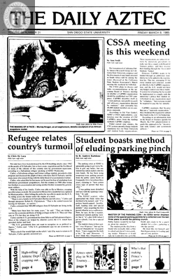 The Daily Aztec: Friday 03/08/1985