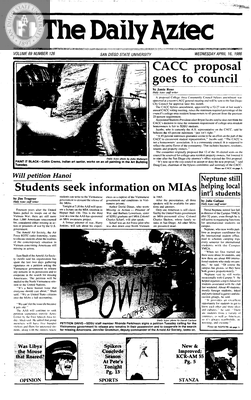 The Daily Aztec: Wednesday 04/16/1986