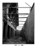 Light well, Aztec Center construction site, 1967