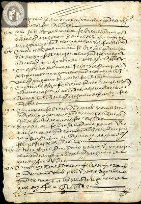 Urrutia de Vergara Papers, back of page 115, folder 8, volume 1