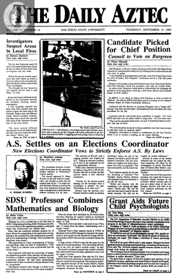 The Daily Aztec: Thursday 09/15/1988
