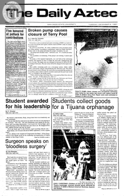 The Daily Aztec: Tuesday 12/08/1987
