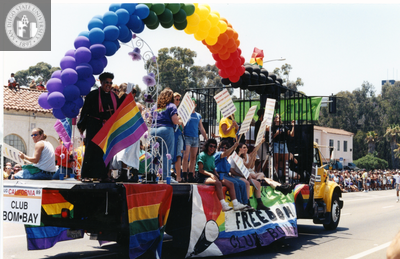 Club Bom-Bay float at Pride parade, 1996
