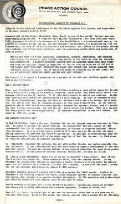 International boycott of Standard Oil, 1971