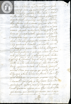 Urrutia de Vergara Papers, page 54, folder 15, volume 2, 1704