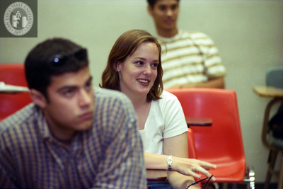 Students in class, 1996