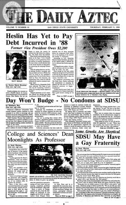 The Daily Aztec: Thursday 02/09/1989